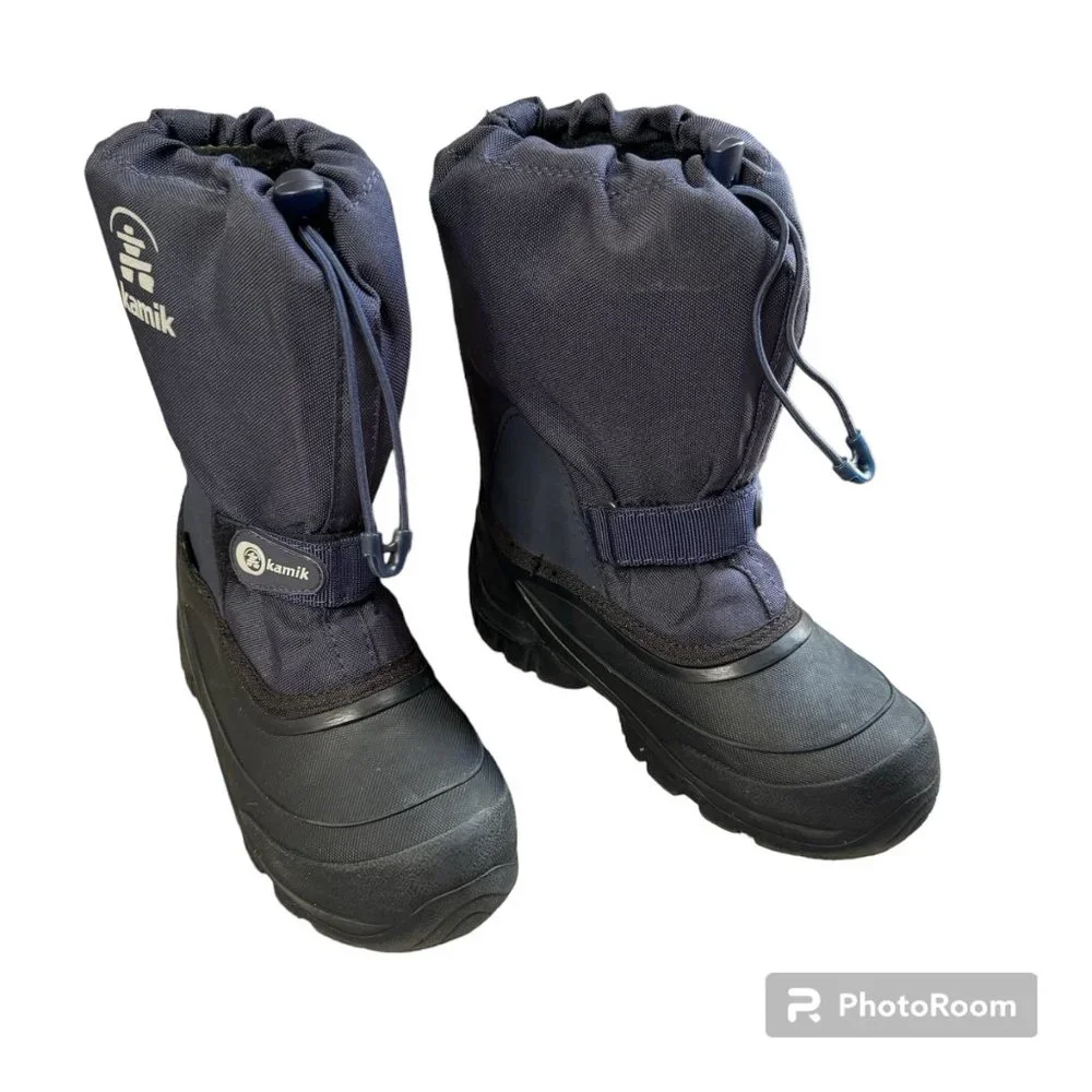 Kamik Kids' Rocket Waterproof Insulated Winter Boots Black Size 3 UNISEX